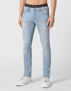 PHILIPP PLEIN Denim Trousers Slim Fit Basic Men