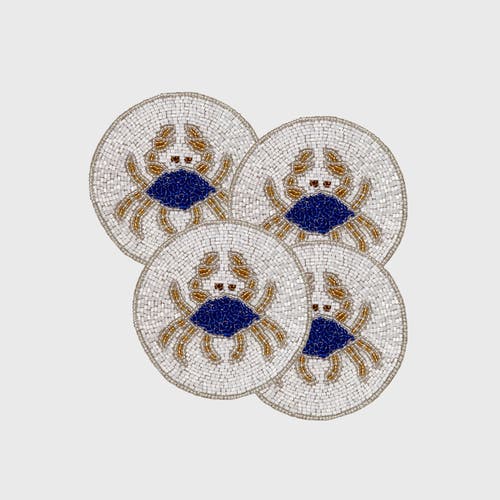 Joanna Buchanan Crab 4-piece Coaster Set In Multi