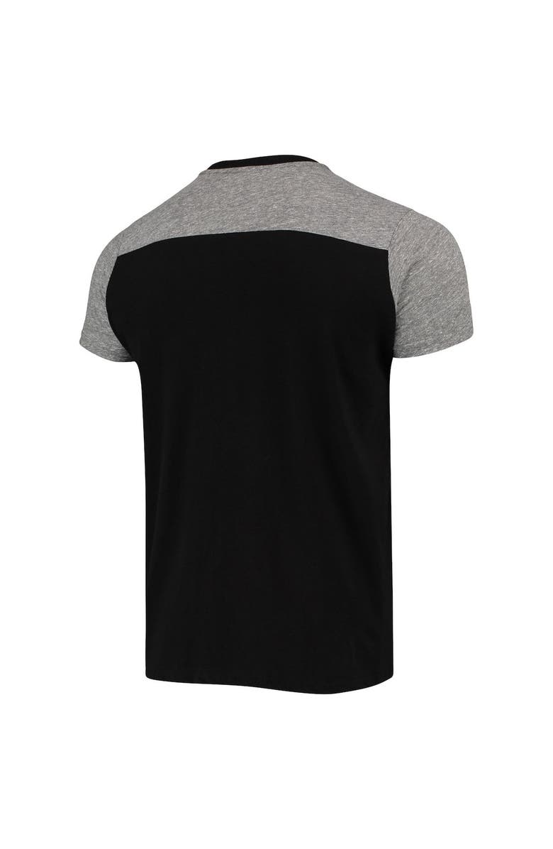 Majestic Threads Men's Majestic Threads Black/Heathered Gray Pittsburgh Steelers Gridiron Classics Field Goal Slub T-Shirt, Alternate, color, 