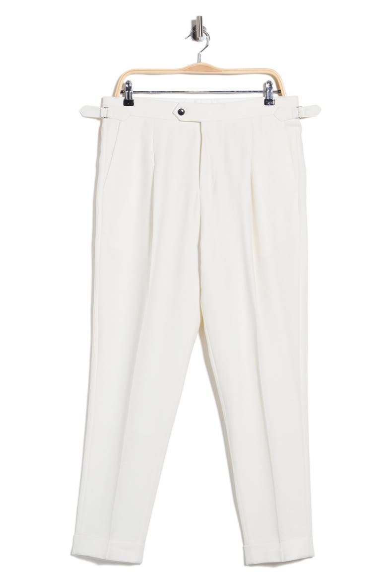 Flush Side Adjuster Wool Blend Suit Separate Pants, Main, color, WHITE