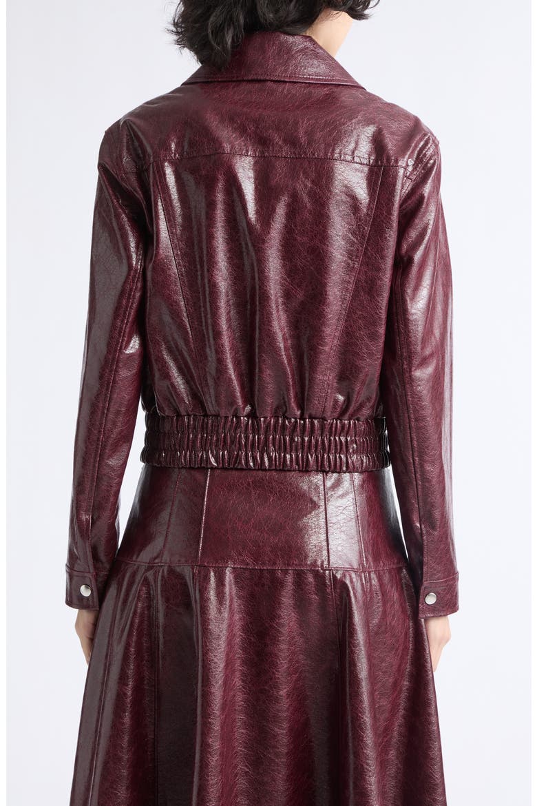 Alexander Faux Leather Jacket, Alternate, color, BLACK CHERRY