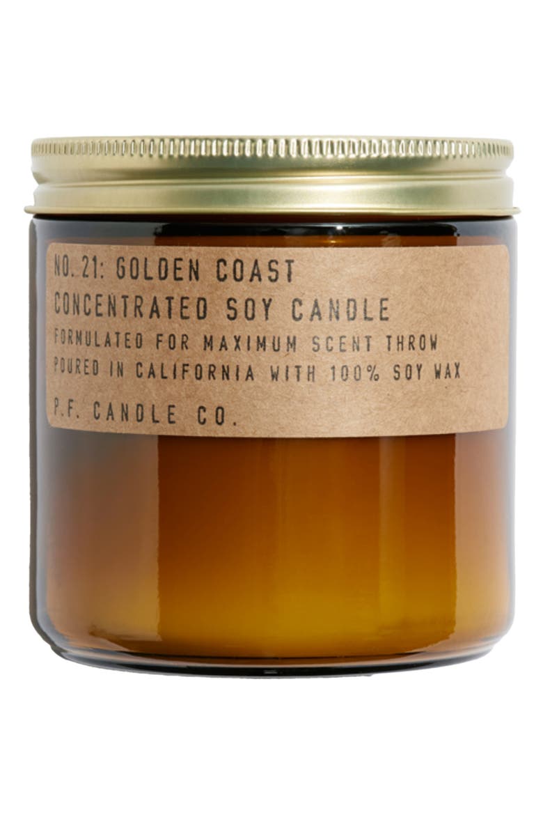 Golden Coast Large Concentrated Candle, Main, color, BROWN