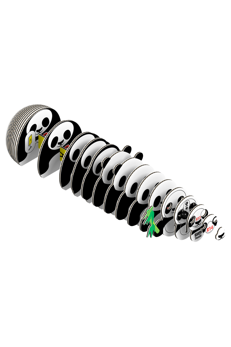 Panda 3D Puzzle, Alternate, color, No Color