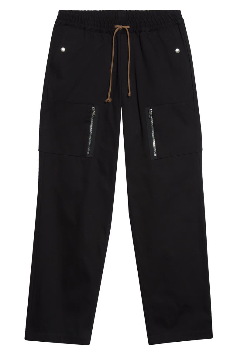Anthony Stretch Cotton Gabardine Cargo Pants, Alternate, color, BLACK