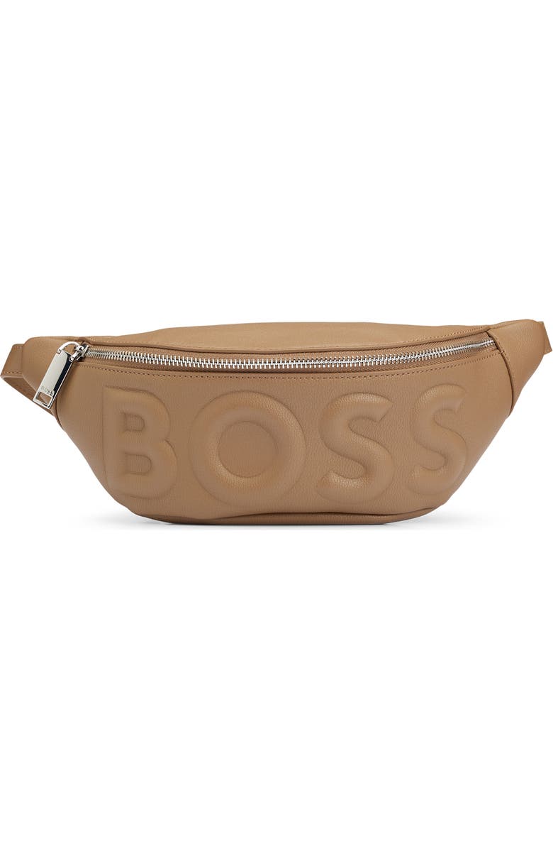 BOSS Olivia Faux Leather Belt Bag, Main, color,