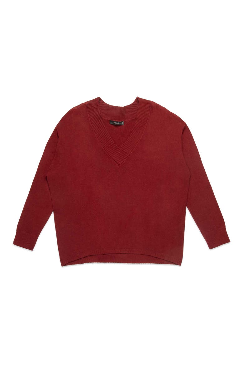 Betula V-Neck Sweater, Main, color, MALBEC