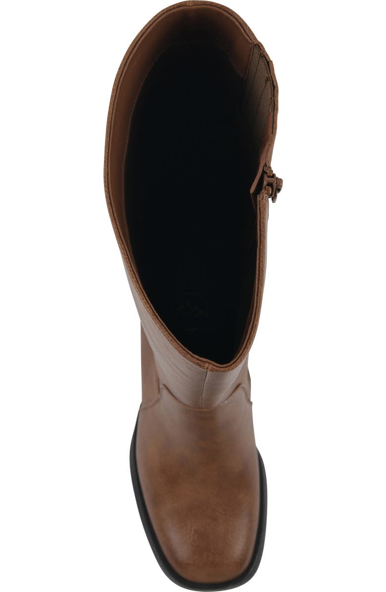 White Mountain Footwear Mackle Tall Shaft Block Heel Boot, Alternate, color, Dark Natural/ Smooth