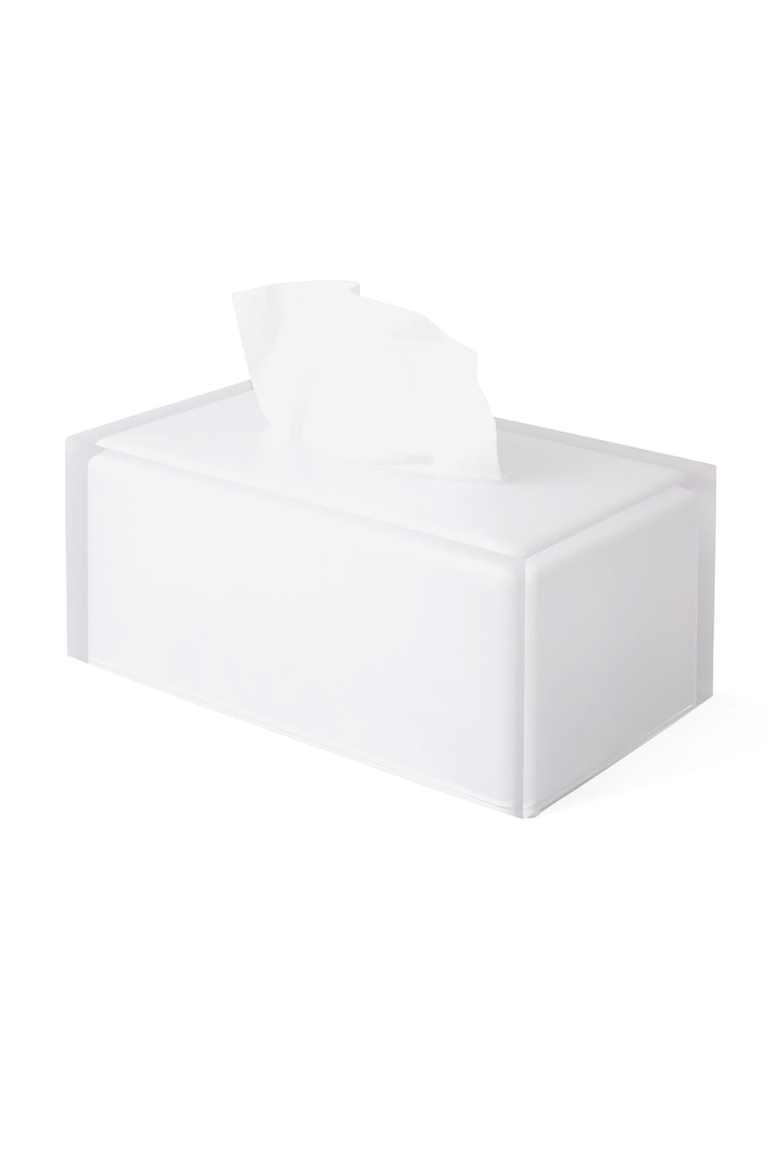 Hollywood Long Tissue Box, Main, color, White