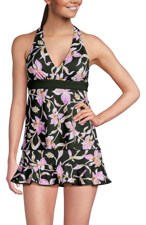 V-Neck Racerback Flutter Tankini