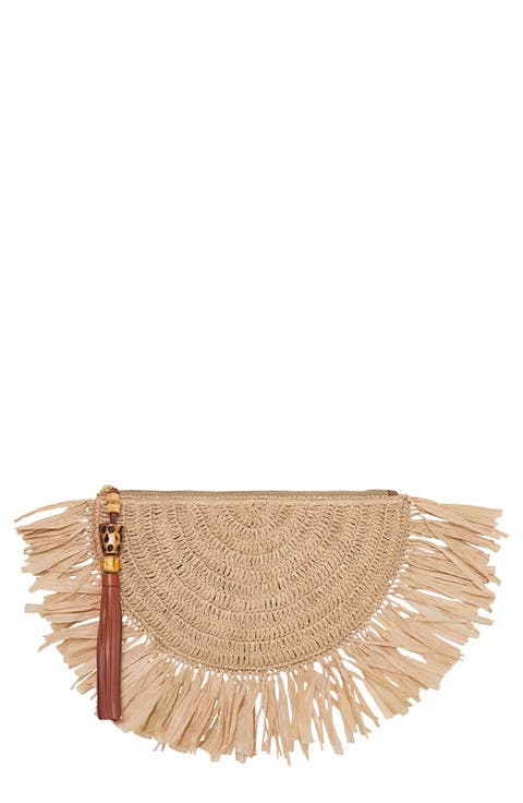 Lucia Fringe Clutch