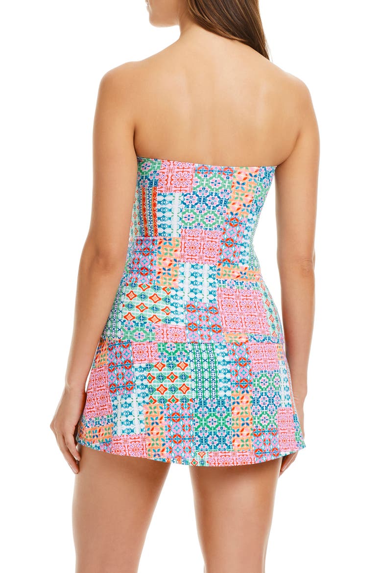 Draped Ring Bandini Tankini, Alternate, color, MULTI PINK