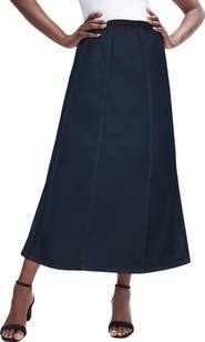 Jessica London Stretch Denim Jegging Skirt