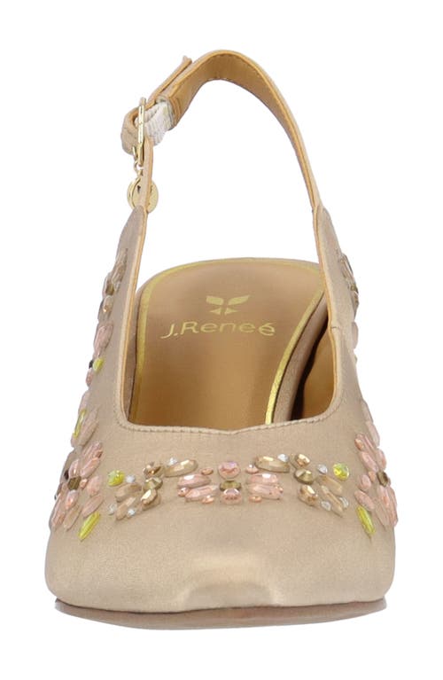 J. Reneé Solara Pointed Toe Slingback Pump In Beige