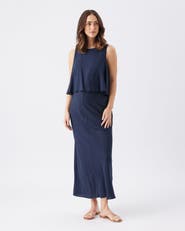 Ripe Maternity Lena Linen Nursing Dress