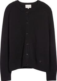 LOULOU DE SAISON Aidar Crop Wool & Cashmere Crewneck Cardigan