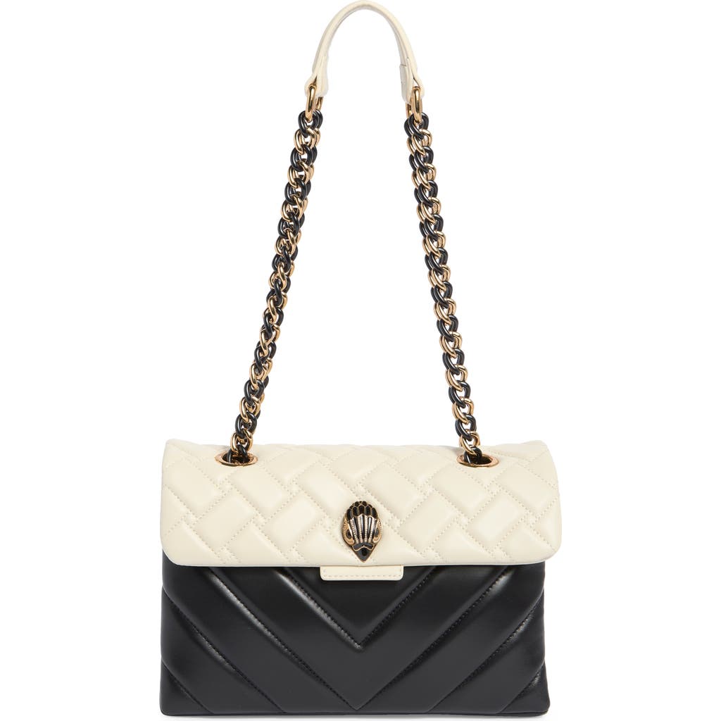 Kurt Geiger London Kensington Leather Convertible Shoulder Bag In Gray