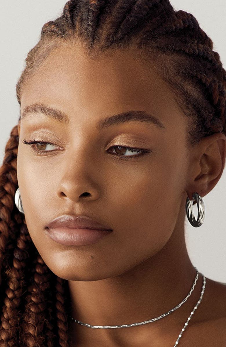 Awe Inspired Hoop Earrings, Alternate, color, 