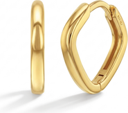In Season Jewelry Angled Plated Hoop Earrings