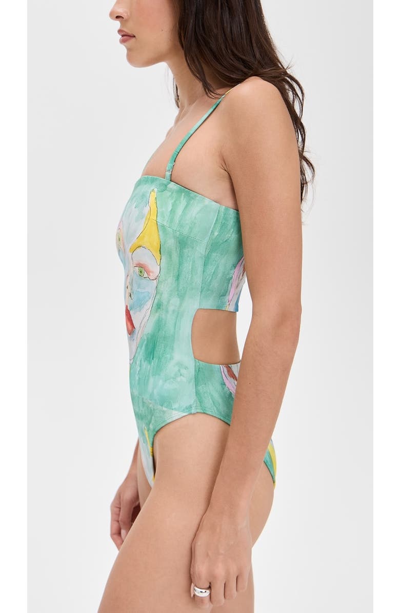 Dur Doux Nara One Piece Swimsuit, Alternate, color, Water Color Blue