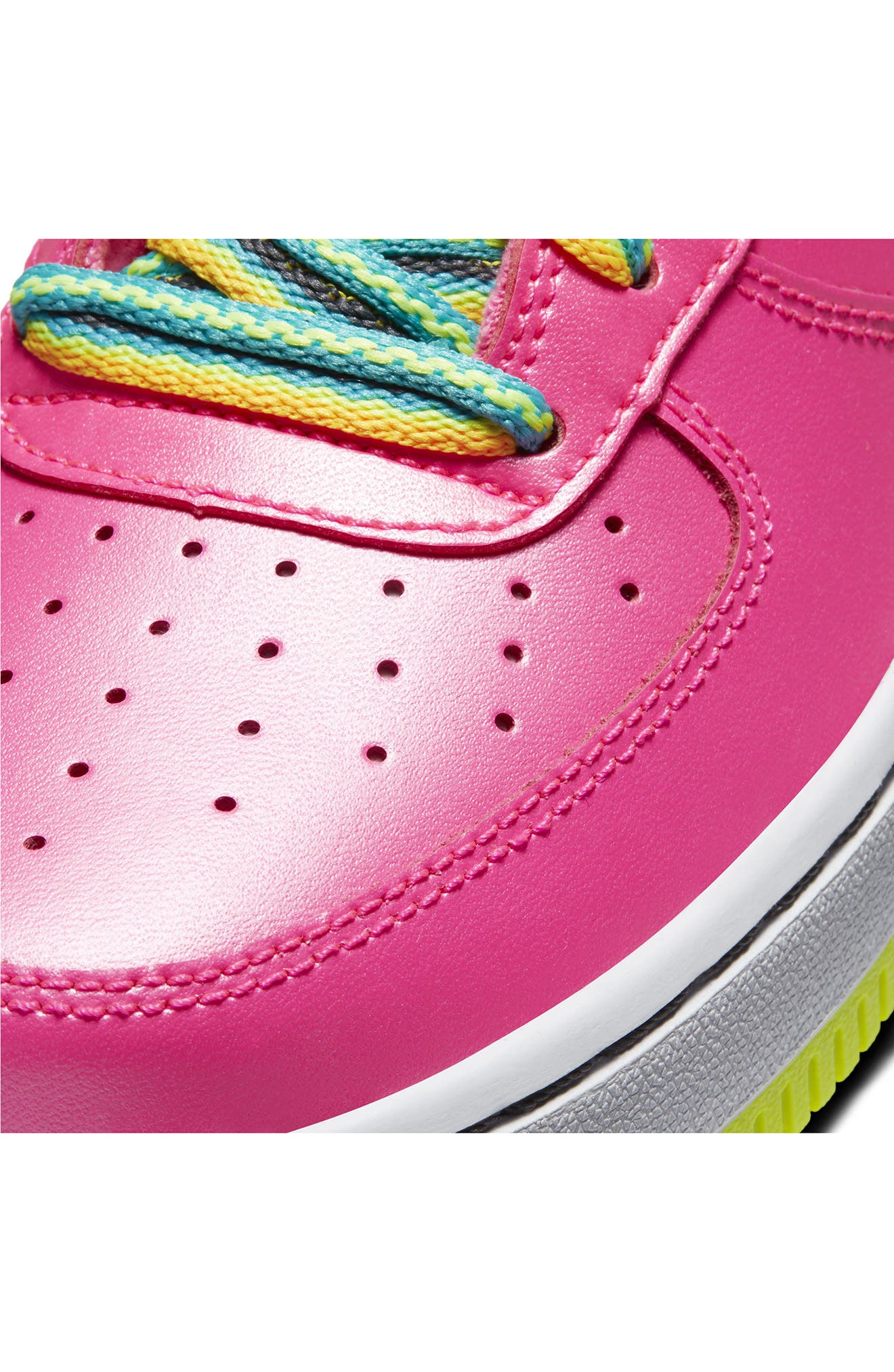 Nike Force 1 PS Zebra Print Sneaker, Alternate, color, 