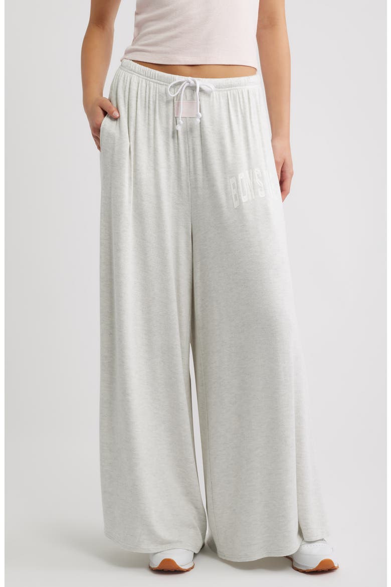 Pinky Promise Leah Wide Leg Lounge Pants, Main, color, GREY