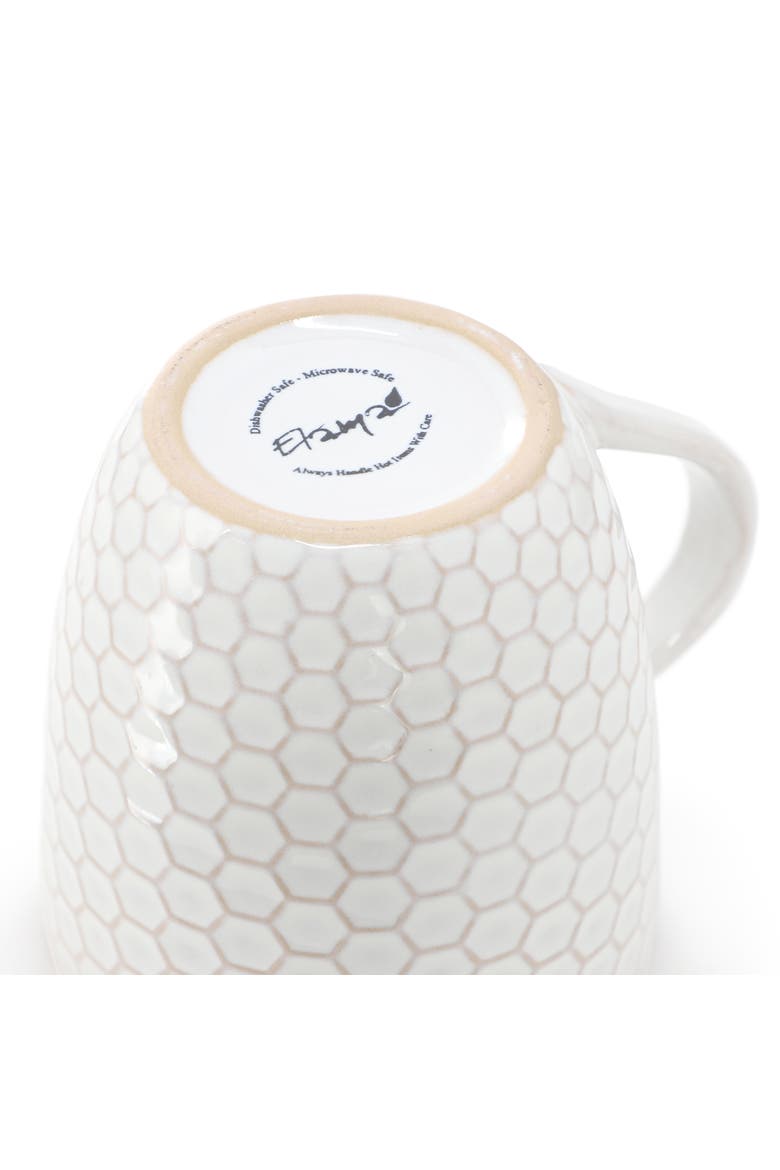 Honeycomb 6 Piece 15 Ounce Mug Set, Alternate, color, White