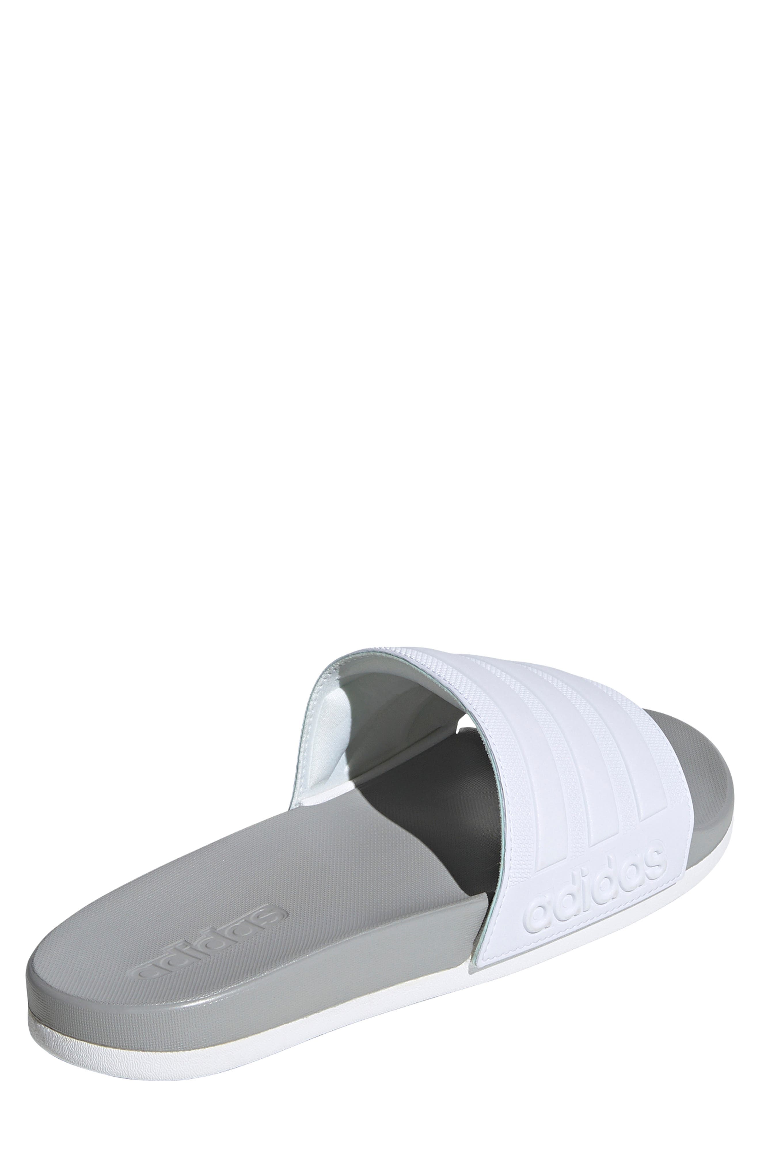 Adilette Cloudfoam Mono Sport Slide, Alternate, color, FTWR WHITE/ WHITE/ GREY