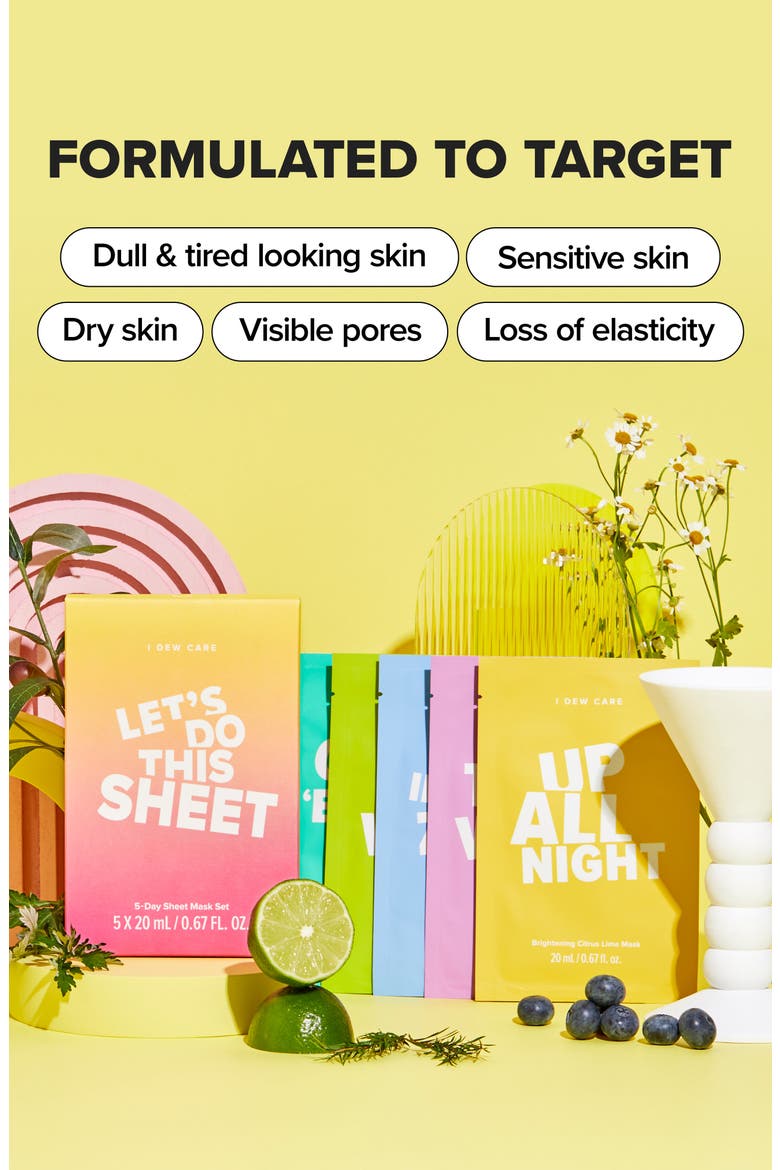 Let's Do This 5-Day Assorted Sheet Mask Set, Alternate, color, NO COLOR
