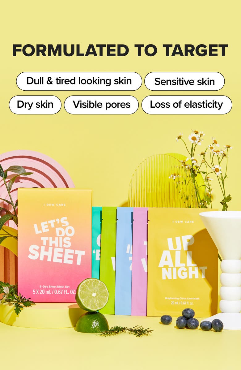 I DEW CARE Let's Do This 5-Day Assorted Sheet Mask Set, Alternate, color,