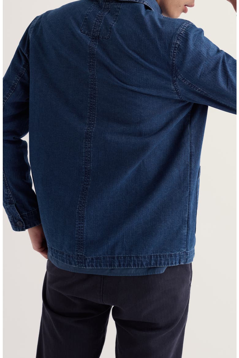 Tollgate Organic Cotton Denim Jacket, Alternate, color, DARK INDIGO WASH