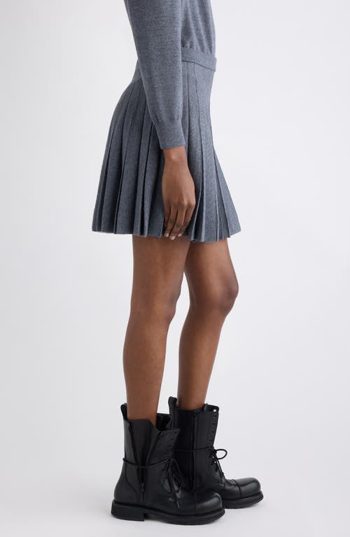 Balenciaga Pleated Knit Mini Skirt In Blue