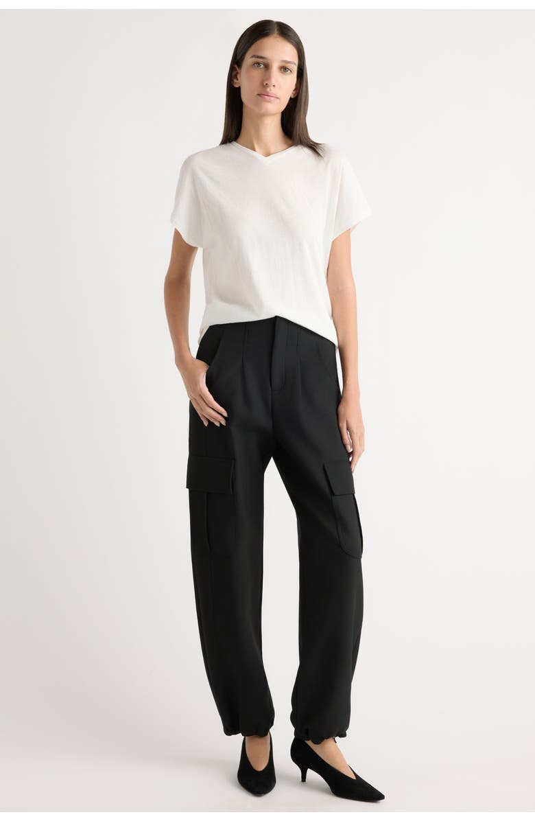 Modern Citizen Willa Organic Cotton V-Neck Tee, Alternate, color, White