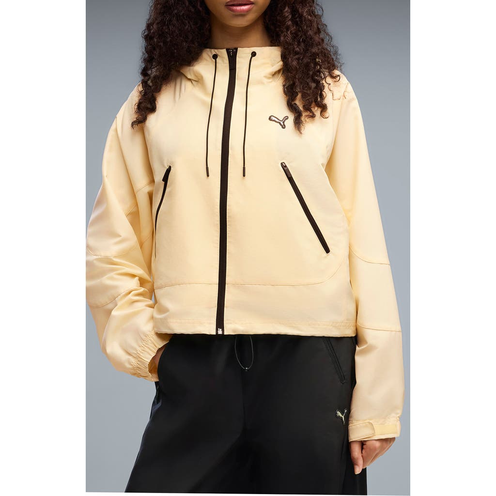 PUMA Street Glam Oversize Jacket in Buttercream at Nordstrom, Size Small