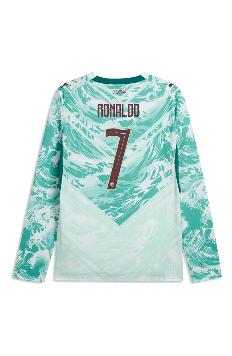 PUMA Men's Puma Cristiano Ronaldo White Portugal National Team 2026 Away Replica Long Sleeve Jersey, Alternate, color, White