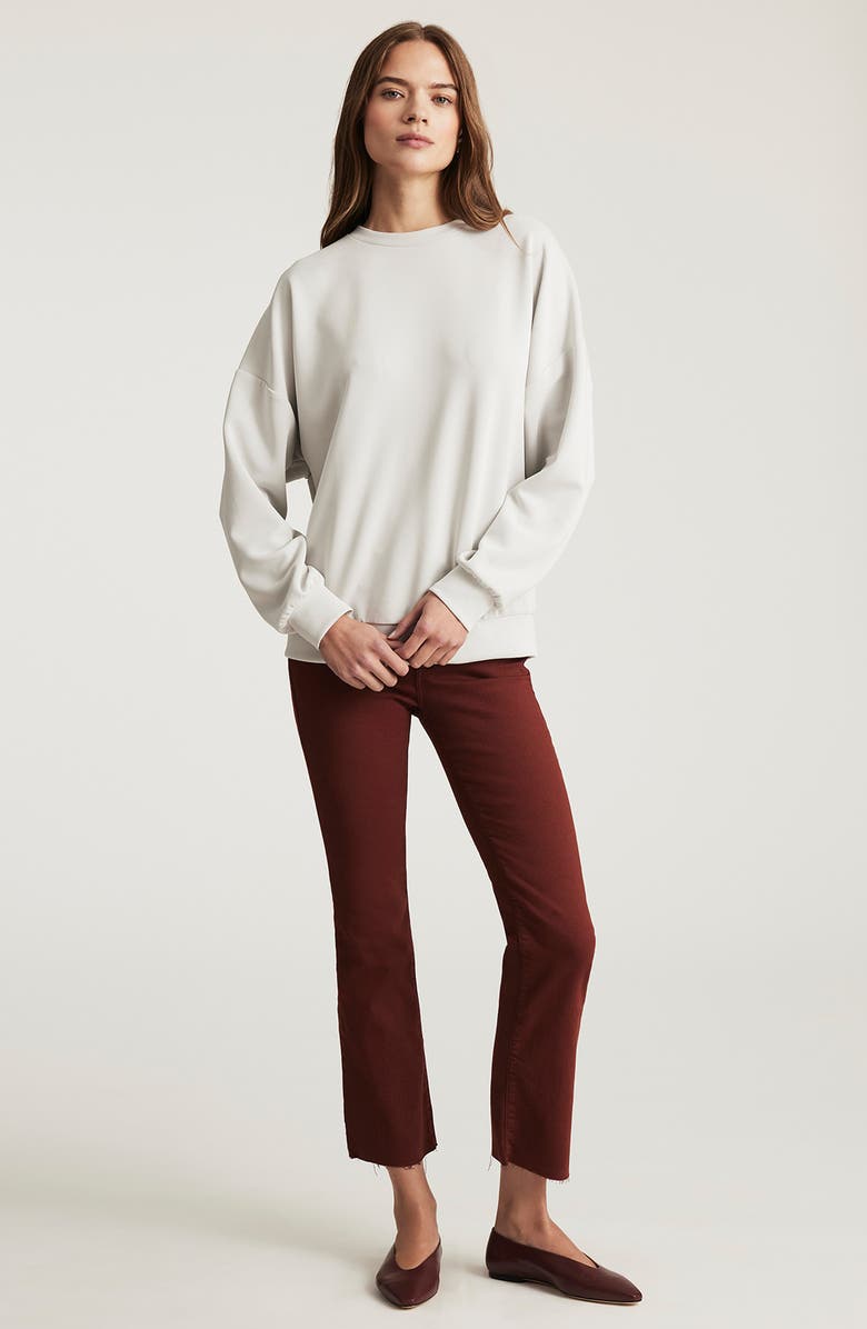 Mavi Jeans Anika High Waist Raw Hem Crop Flare Jeans, Alternate, color, Andorra Flex Blue