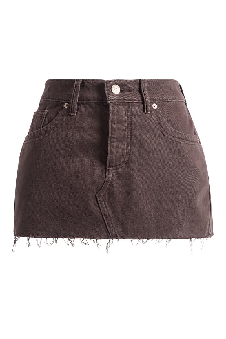 Lainey Cutoff Miniskirt, Alternate, color, CHOCOLATE