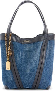 Chloé Small Spin Denim Crossbody Tote