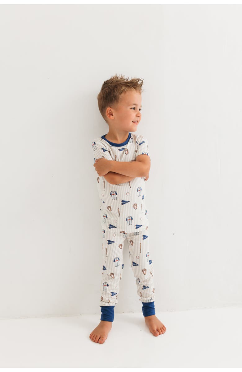 In My Jammers Baseball Two-Piece Sleepwear Set, Alternate, color, Blue Baseball