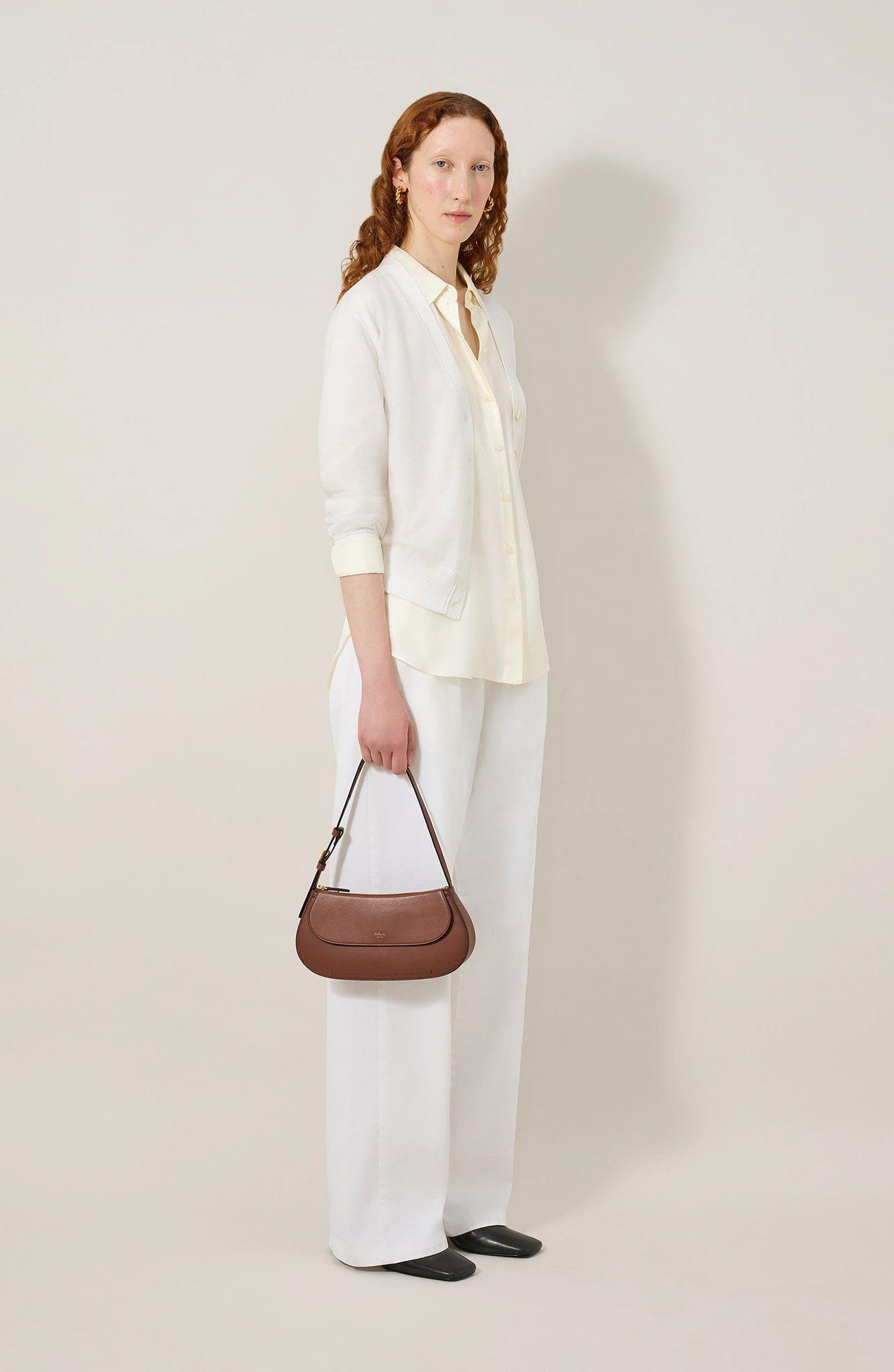Mulberry Clovelly Leather Shoulder Bag, Alternate, color, Bright Oak