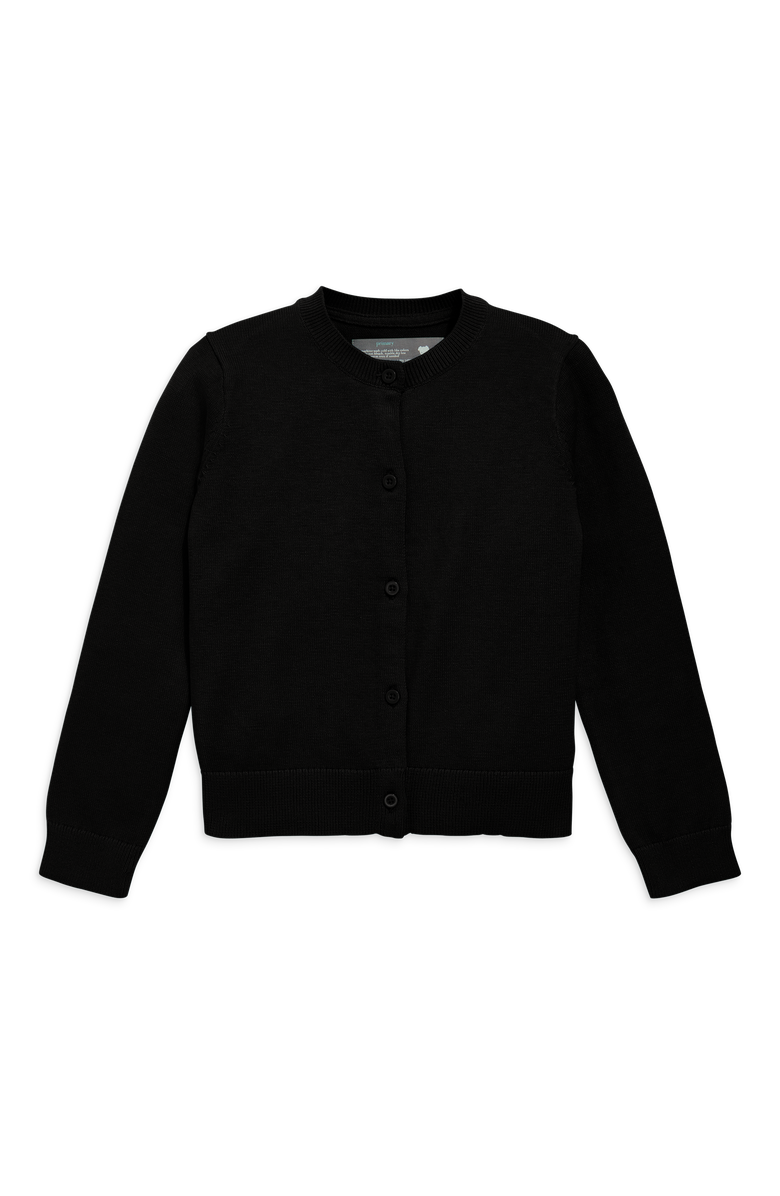 Primary Kids Cotton Cardigan, Main, color, Black