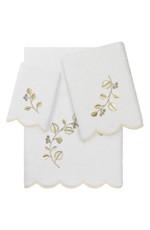 Wild Branch Scallop 3-Piece Towel Set
