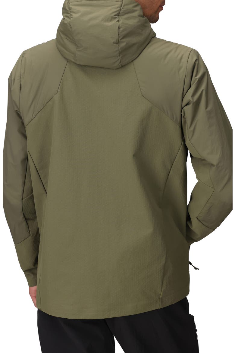 Shadow Hybrid Hooded Water Resistant Jacket, Alternate, color, RANGER GREEN