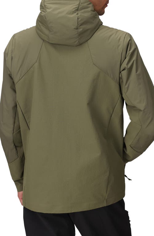 Outdoor Research Shadow Hybrid Hooded Water Resistant Jacket In Green
