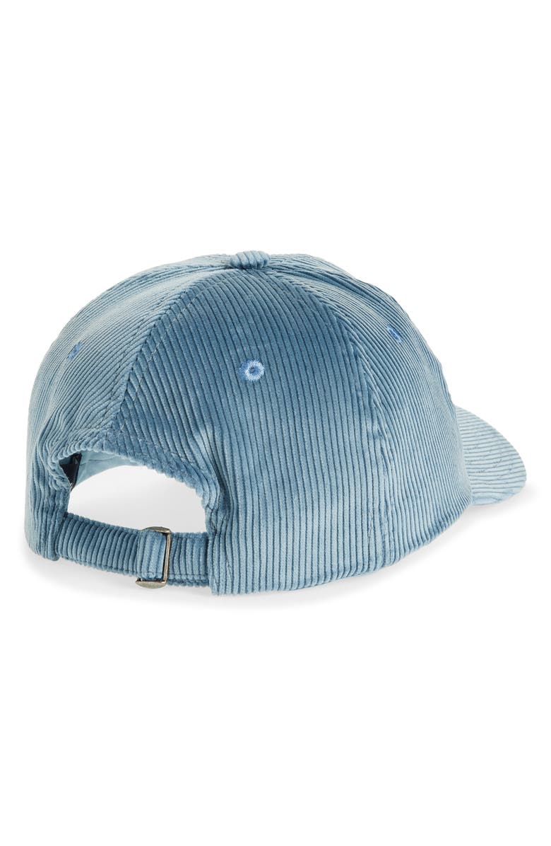 Drake's Embroidered Logo Tree Corduroy Adjustable Baseball Cap, Alternate, color, 200 Cornflower Blue