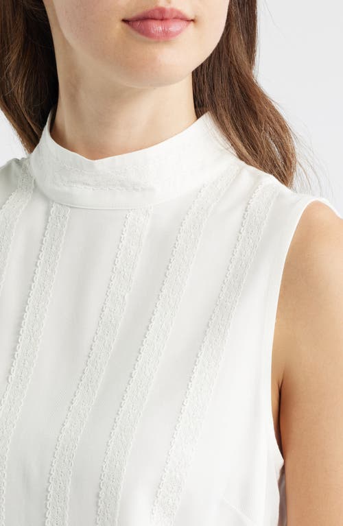 Wit & Wisdom Sleeveless Mock Neck Shell In White