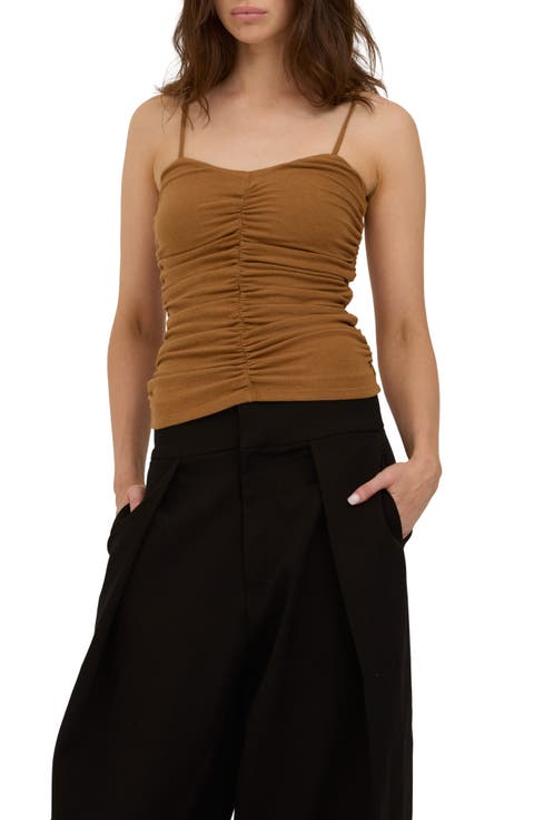 Backstage Ruched Jersey Camisole