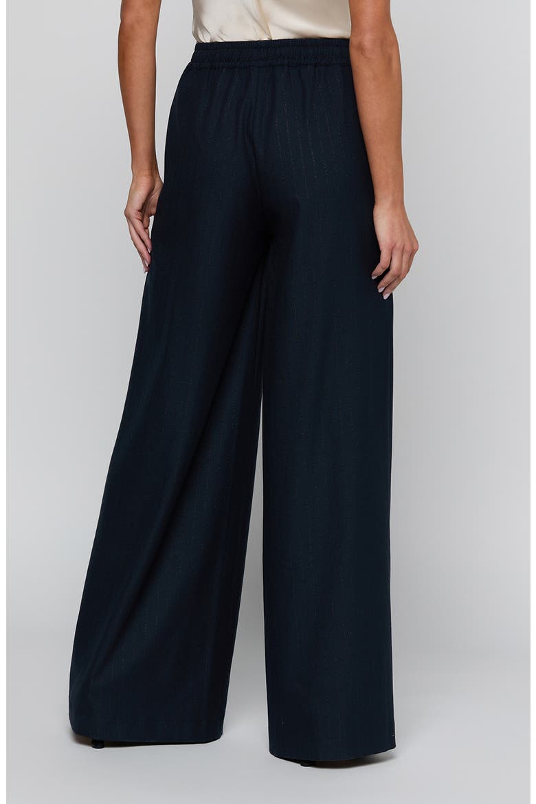 Connie Pinstripe Wide Leg Trousers, Alternate, color, MIDNIGHT LUREX PINSTRIPE