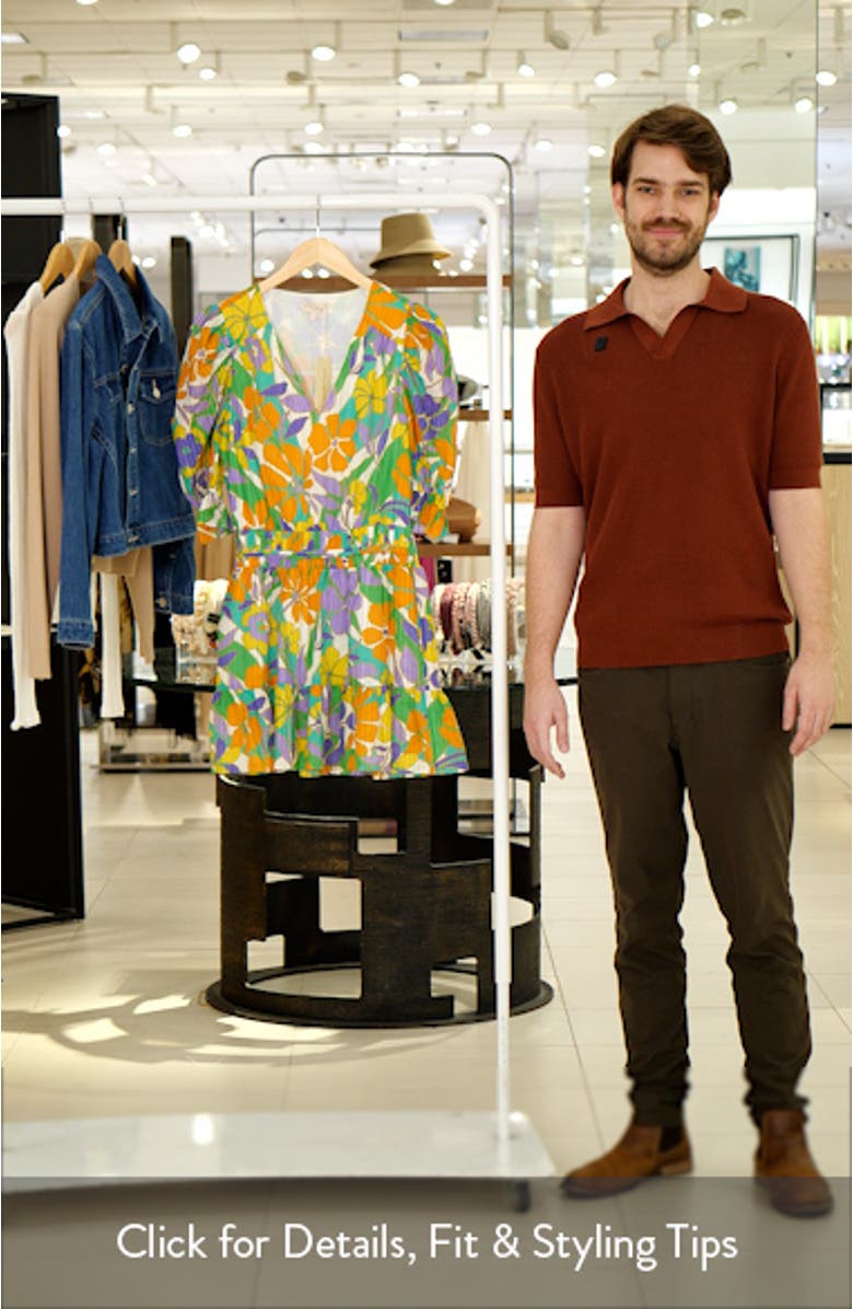 Susan Retro Floral Print Minidress, sales video thumbnail