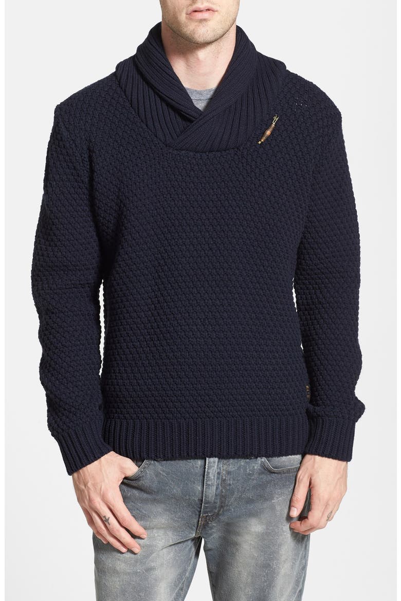 Shawl Collar Sweater, Main, color, NIGHT