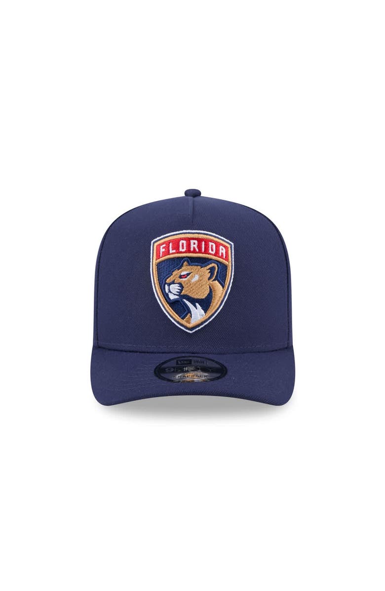 New Era Men's New Era  Navy Florida Panthers Core Poly A-Frame Snapback Hat, Alternate, color, 